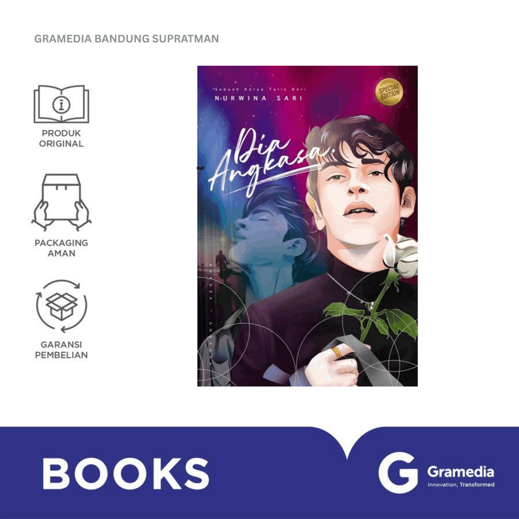 Gramedia Bandung Supratman | Buku Novel DIA ANGKASA | Buku Novel Best Seller | Buku Novel Original G