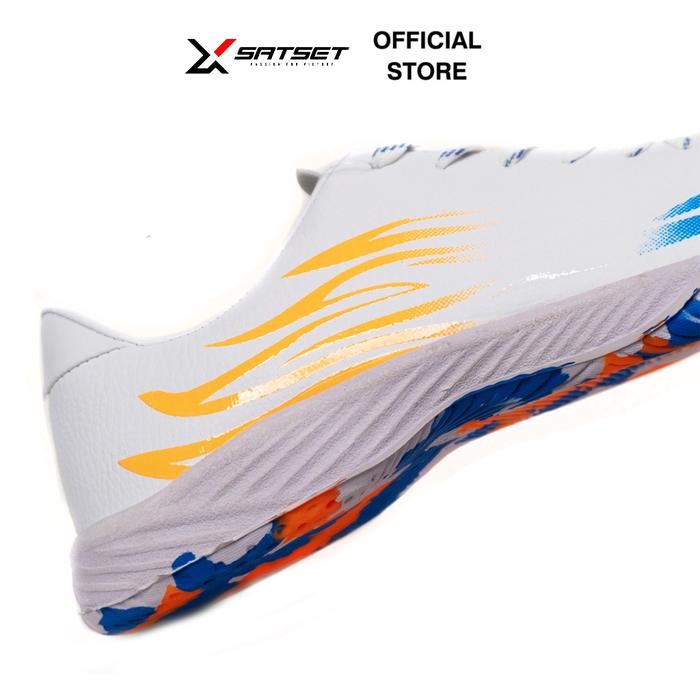 SATSET X Sepatu Futsal Azazil Demonic In White Anti Selip Size 38-43 Gratis Kaos Kaki