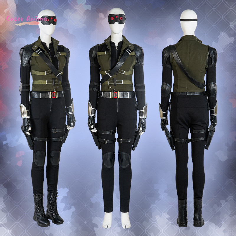 THUNDERBOLTS YELENA BELOVA BLACK WIDOW COSPLAY WHITE WIDOW COSTUME HALLOWEEN CARNIVAL PARTY