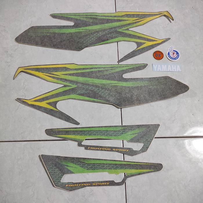 Stiker stripping Yamaha RX king new 2005 2006 hitam hijau ori original
