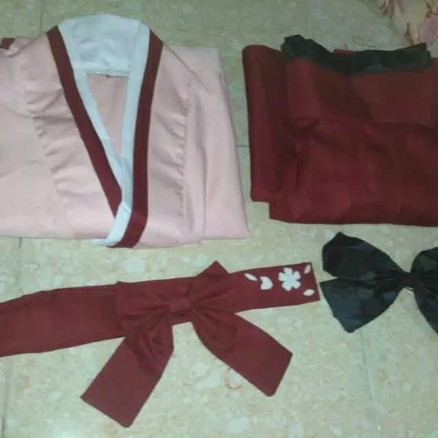 DISKON Costume Saber Yukata Sakura Fate Stay Night Cosplay READY STOCK