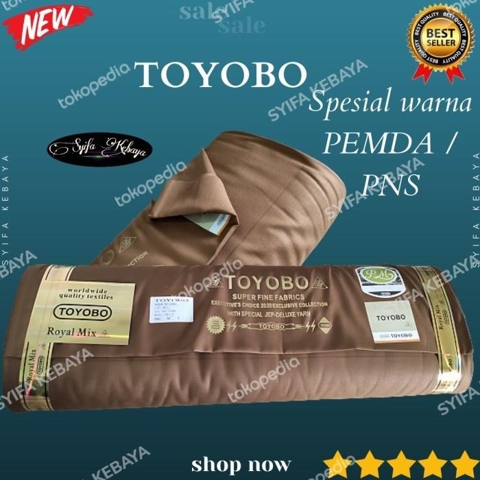 e73c- Kain Toyobo Premium Warna Pemda Pns Pdh. Bahan Katun Toyobo Premium