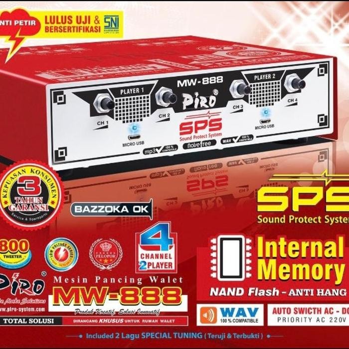 Piro Mw888 Ampli Walet Piro Mw-888 Sudah Ada 2 Suara Original