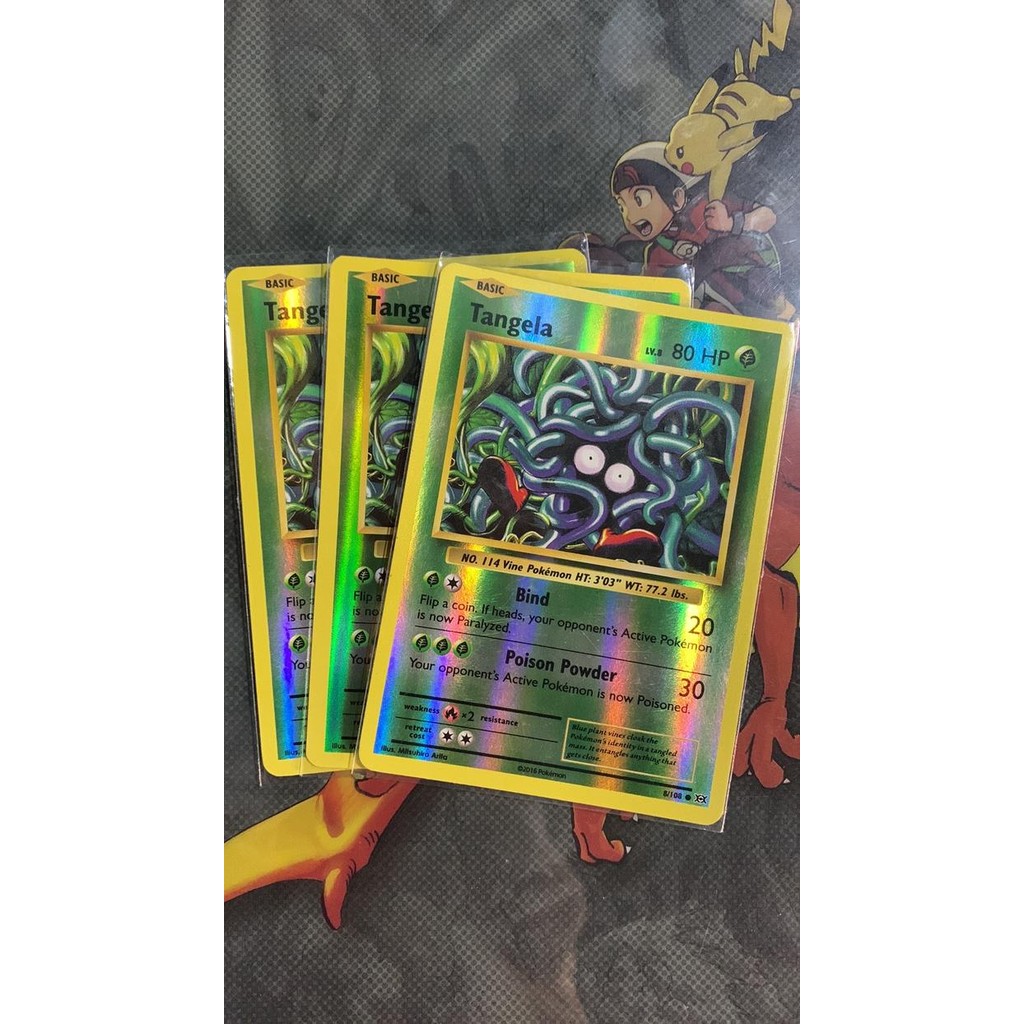j225- Tangela 1 Kartu Reverse Holo Pokemon Card Xy Evolutions Tcg Card Set