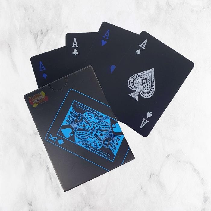 7q81 Kartu Remi Plastik Pvc Waterproof Poker Blackjack Card Premium