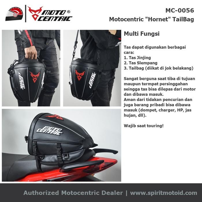 Stok Terbatas Motocentric Hornet Tail Bag Tas Jok Motor Sport Touring Tailbag Sunmori Terlariss 
