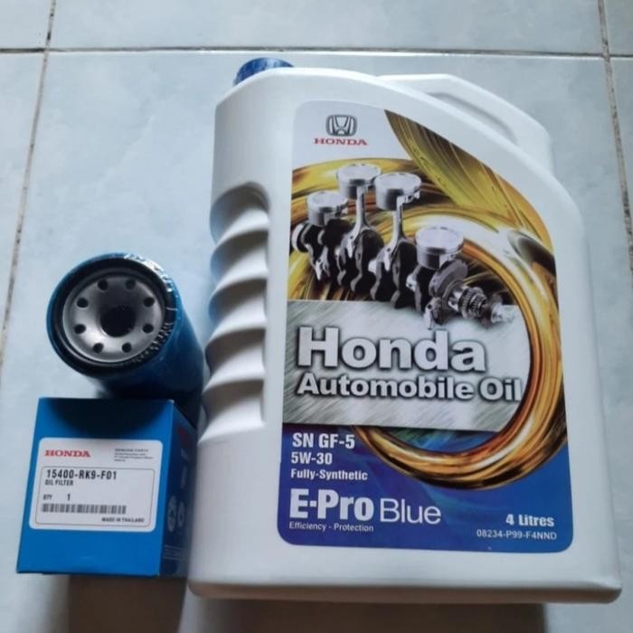 Paketan Oli Honda Epro Blue 5w-30 4Liter + Filter Oli Honda,ORI