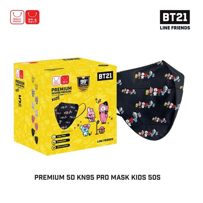 KJB MIU MASK - BT21 KNPRO Mask Kids (5Ply) ISI 50