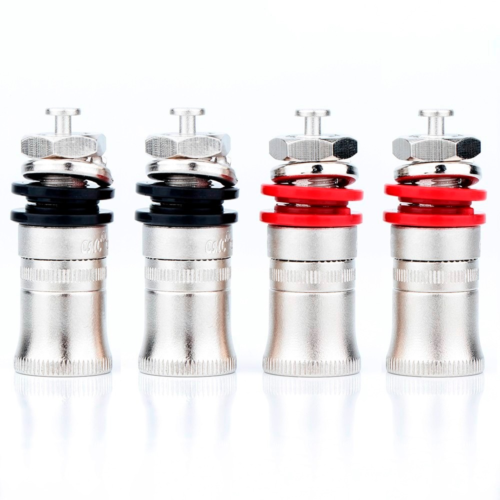 BEST SELLER BP1124 CMC Rhodium Plated Speaker Amplifier Binding Post Terminal Banana Plug Socket