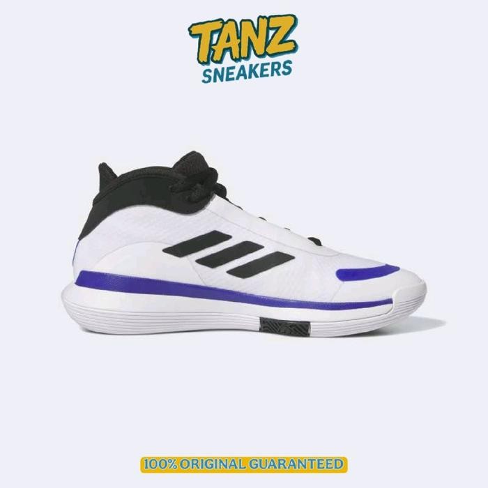 SEPATU BASKET ADIDAS BOUNCE LEGEND WHITE BLACK PURPLE IG6632 ORIGINAL RESMI