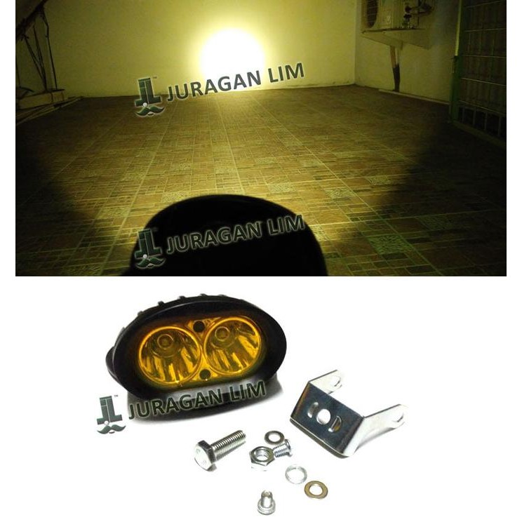 LAMPU LED SOROT TEMBAK OWL 3 MODE CREE 20W KUNING OFFROAD