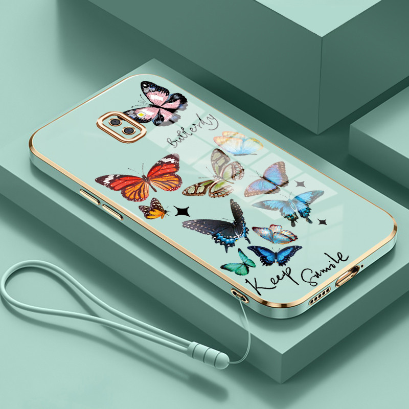 Casing Untuk Samsung Galaxy J6 Plus 2018 J6 Prime 2018 J4 4G J2 4G Case Casing HP Softcase Tali gant