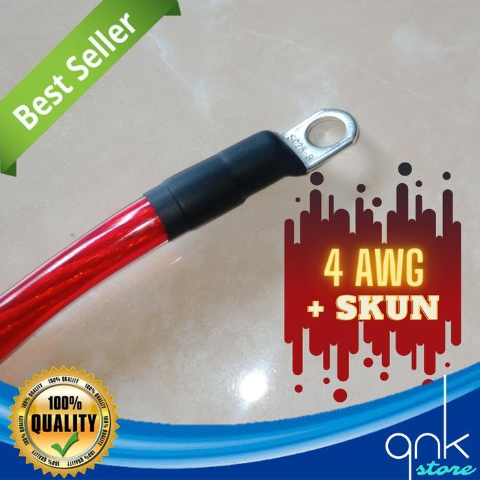 Kabel 4 AWG Plus Skun Kabel Negatif Kabel Massa Kabel Grounding 4 AWG