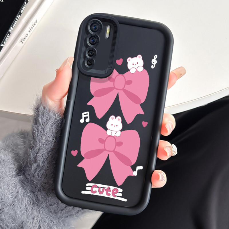 Casing Hp OPPO A91 OPPO F15 OPPO Reno 3 Case Pita Rose Red Cover Phone Shell lembut Softcase Kesing 