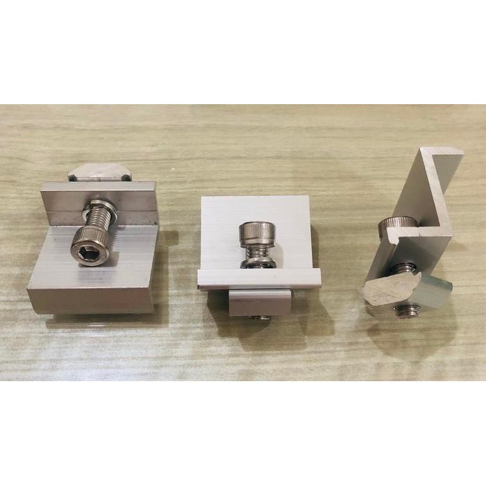 FREE ONGKIR End Clamp Kit Mounting Solar Panel PV Klem Breket Bracket 35mm 40mm