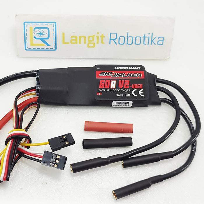 1 PCS ESC HOBBYWING SKYWALKER 60A ESC 60 A BRUSHLESS MOTOR RC PLANE FREE BUBBLEWRAP