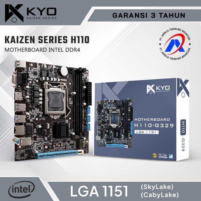 TERBARUUU Motherboard KYO KAIZEN H110 DDR4 Socket LGA 1151 MOBO H110 INTEL 1151 GARANSI RESMI 3