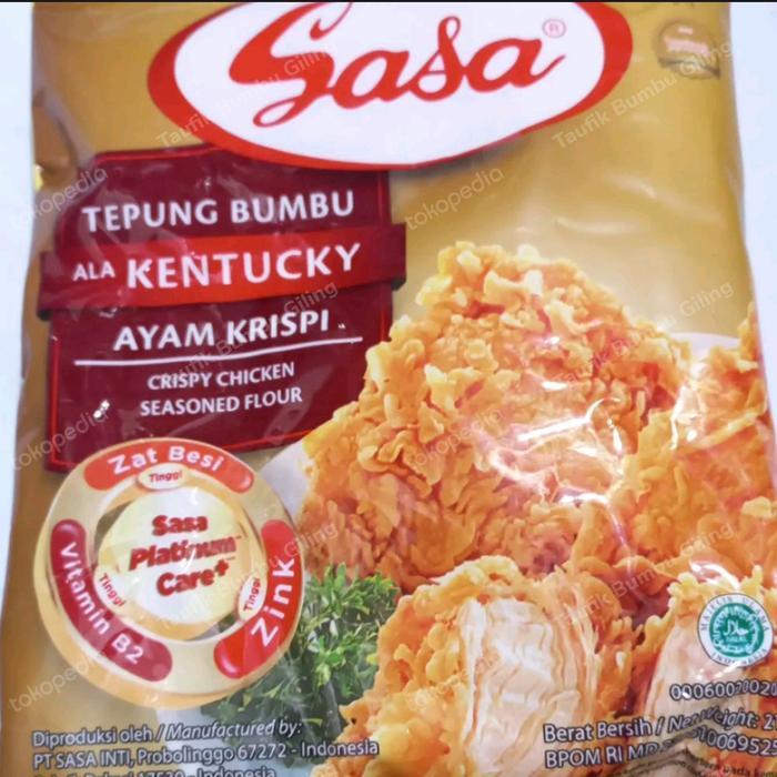 sasa tepung bumbu kentucky ayam crispy 210 gram