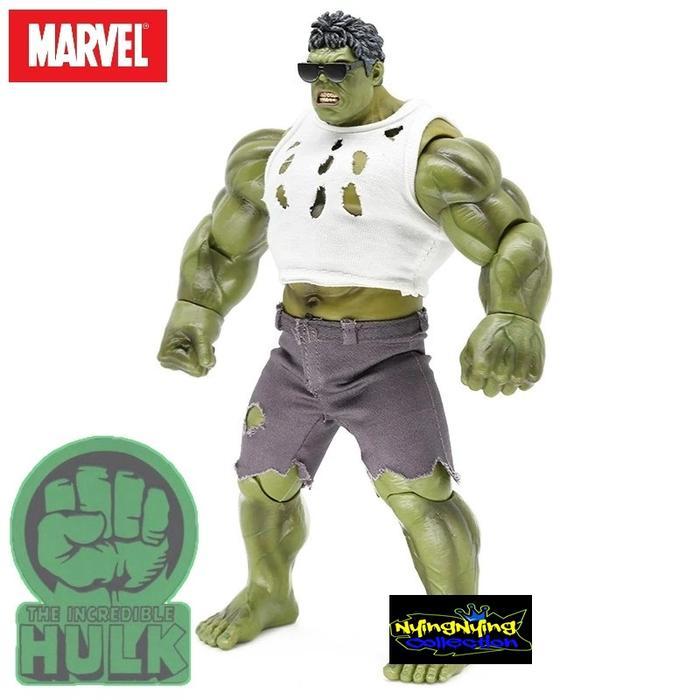 Super Hero Avengers Hulk Pvc Action Figure Mainan 25Cm Merah Hijau
