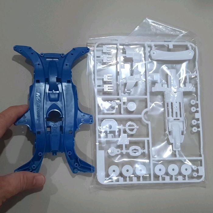 Chassis MA Biru Ori Tamiya + Gearbox MA Putih Ori Tamiya