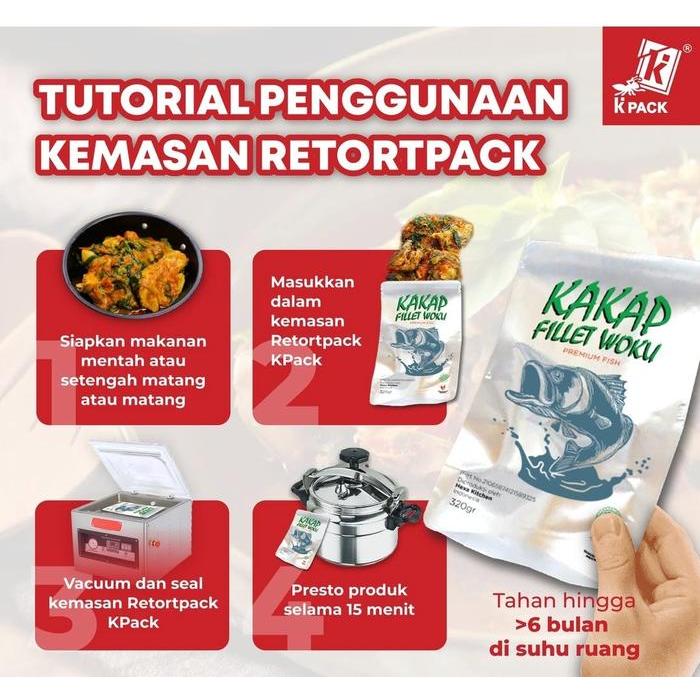 ECER Kpack RETORT PACK BAG kantong presto kemasan retot vakum satuan