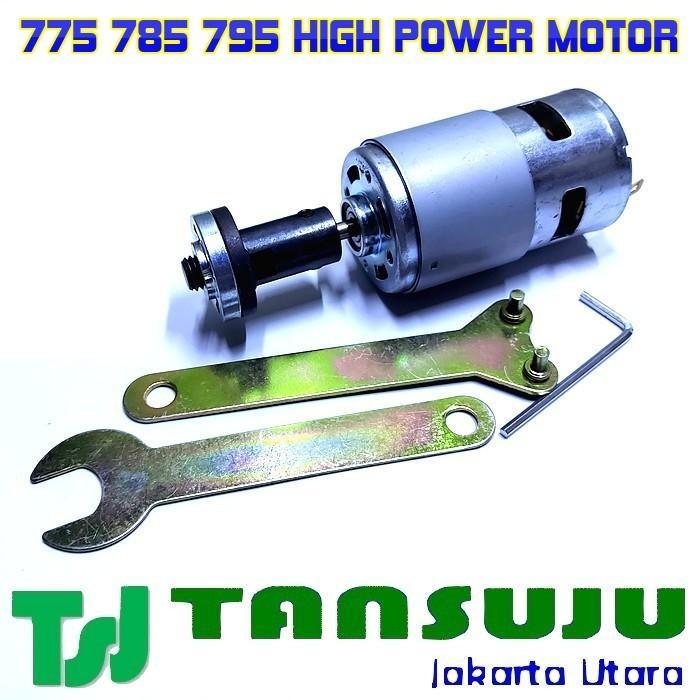 Dinamo 795 785 775 DC Motor Kit Shaft 5mm 12V-24V 8000-20000Rpm + Mandrel M10 + Bracket