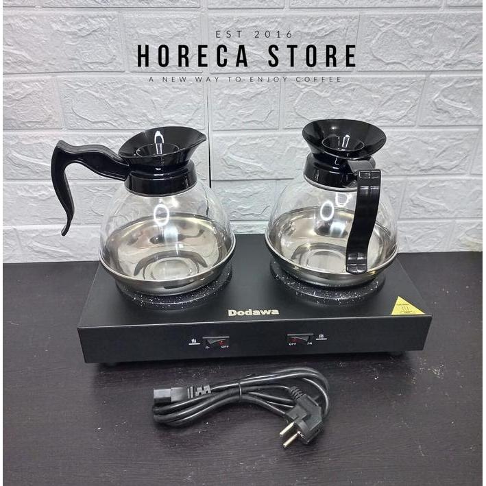 Pemanas Kopi Teh Decanter Coffee Warmer and 2 Decanter Dodawa