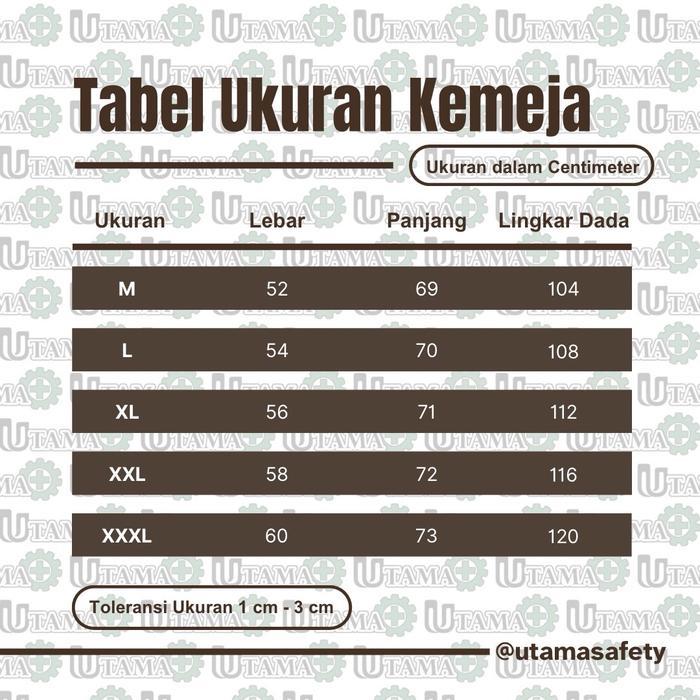Premium Wearpack Biru / Katelpack Merah / Seragam Safety / Baju Proyek / Kemeja Safety Panjang Pria