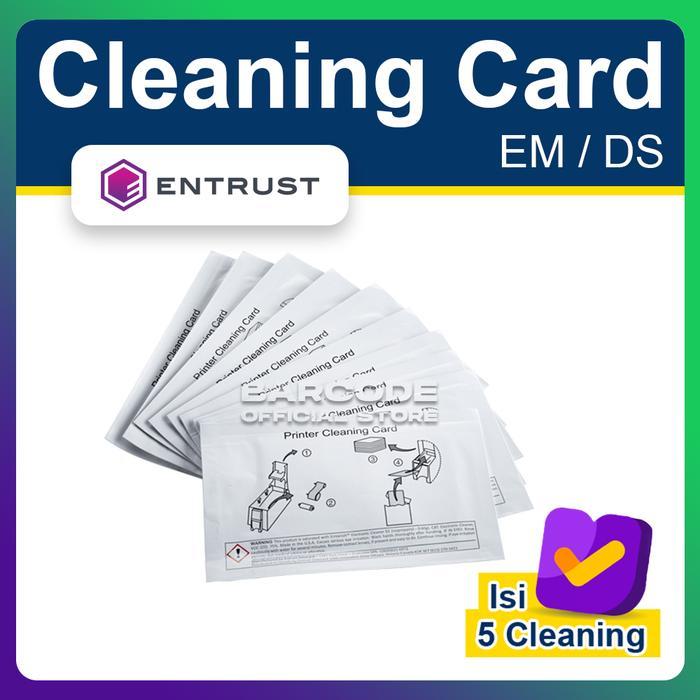 Cleaning Card Entrust Sigma Em1 Ds2 Ds3 Printer Kartu Original 5 Pcs
