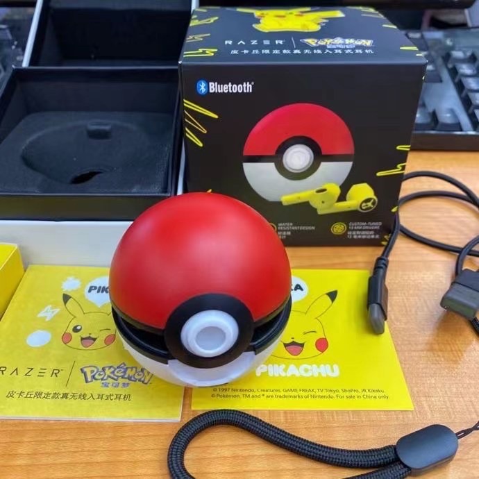 Razer Pokemon Pikachu Earphones Wireless Headphones Bluetooth Headphones Tws Touch Gaming Earbuds