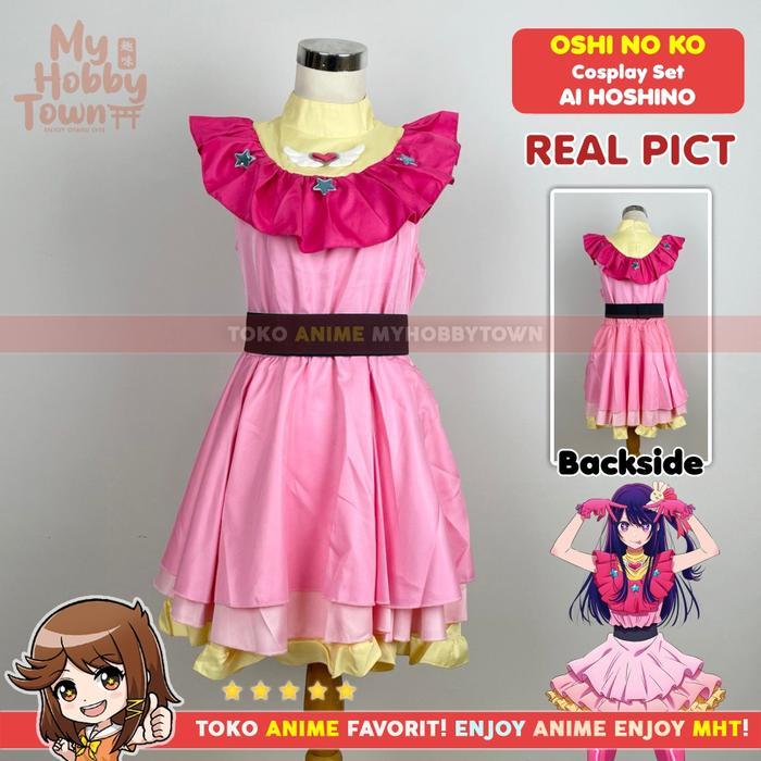 Kostum Cosplay Anime Oshi no Ko Ai Hoshino Idol Cewek Perempn