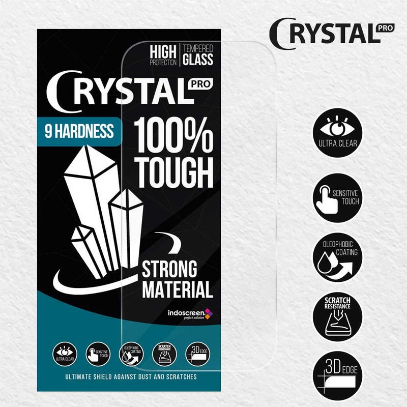 APPLE IPHONE 14 PRO MAX - INDOSCREEN CRYSTAL PRO TEMPERED GLASS