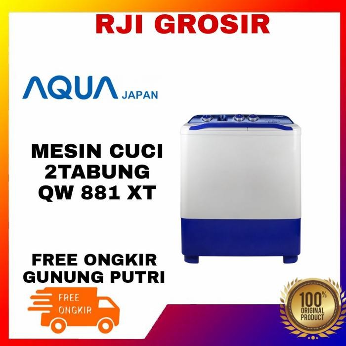 MESIN CUCI AQUA AQW 881XT MESIN CUCI 2 TABUNG 8KG HIJAB SERIES