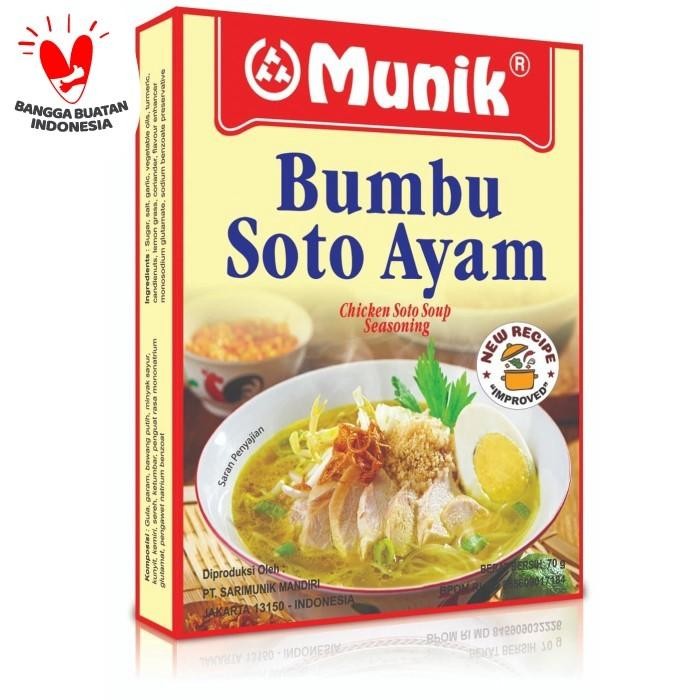 

Stok Baru Bumbu Soto Ayam Munik - 70 gr