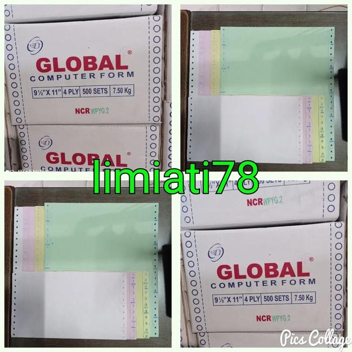 

NEW PRODUK KERTAS CONTINUOUS FORM GLOBAL 9 1/2 X 11 :2 (4 PLY) WARUNG ARA67