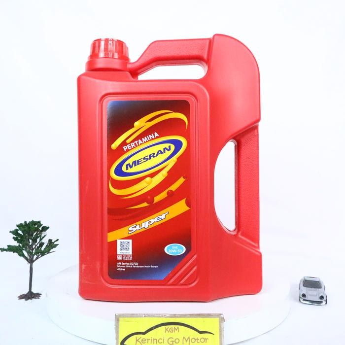 PERTAMINA MESRAN SUPER SAE 20W-50 4 LITER API SG/CD OLI MESIN MOBIL & MOTOR 4 TAK PELUMAS TAHAN