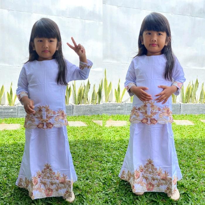 muna Baju Kurung Melayu Anak Perempuan/Kebaya Kurung Melayu/Baju Raya