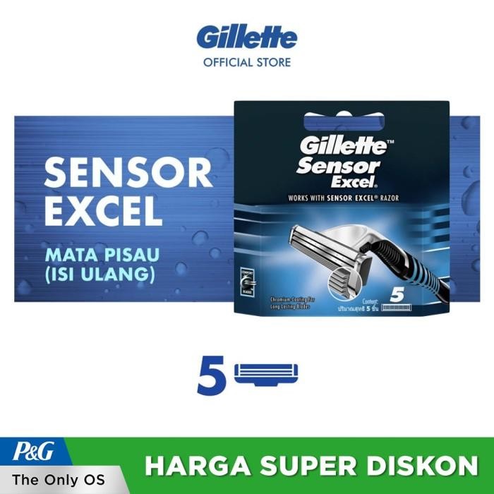 Terlaris Terlariscvdr Gillette Sensor Excel Pisau Cukur Refill Pencukur Isi 5