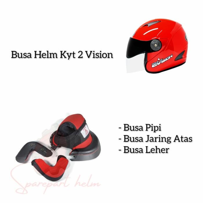 Pilihan- Busa Helm Kyt 2 Vision, 2Vision, Pro 2 Vision (Full Set)(Kancing Besi)