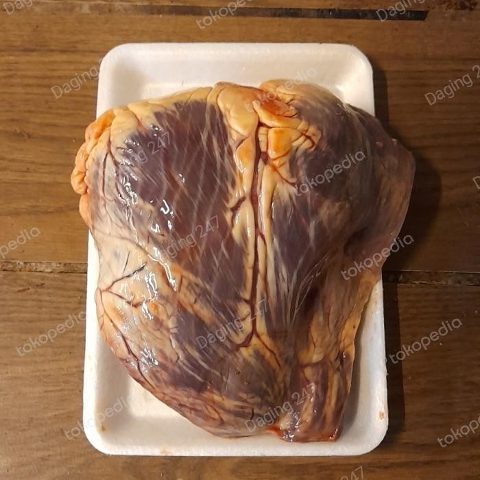 Pilihan- Jantung Sapi Import / Beef Heart Frozen / Cow Heart Beku