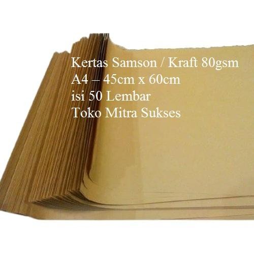 

Pilihan- Kertas Samson Kraft 80Gram A2 - 45Cm X 60Cm Isi 50 Lembar