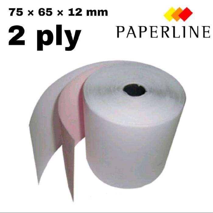 

Kertas Kasir Struk Paper Roll Hvs Ncr 2 Ply 75 X 65 Paperline Paket 10Rol