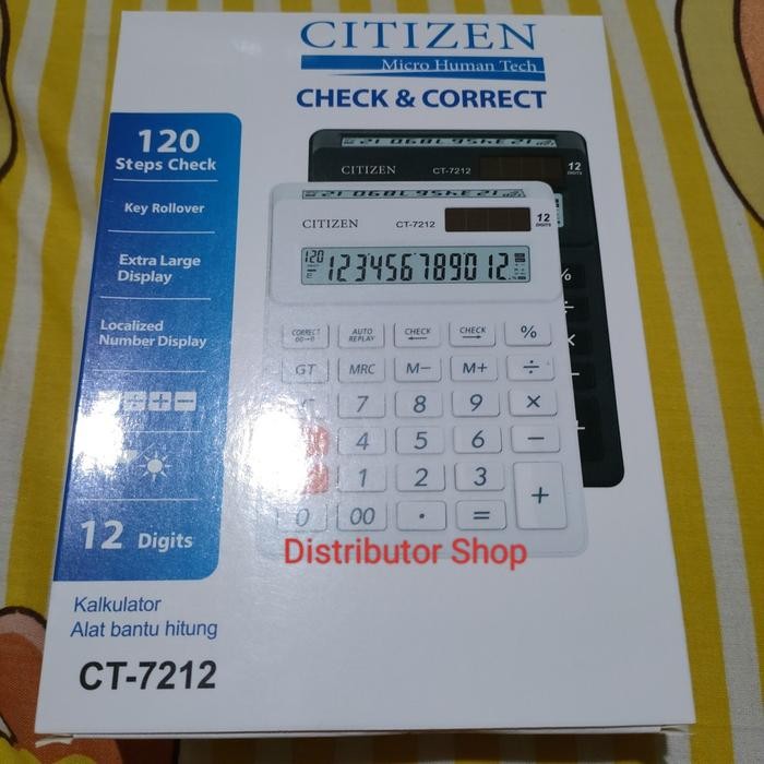 

Calculator Citizen 12 Digit 2 Layar CT 7212 - Kalkulator Citizen type CT-7212