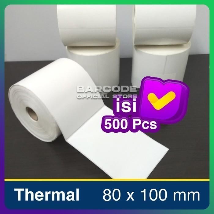 

Label Bare 80 x 100 Kertas Sticker Thermal 80x100 mm (500 Pcs)