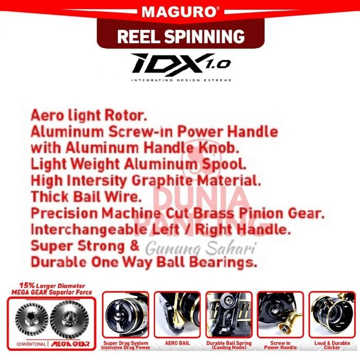 REEL SPINNING MAGURO IDX 1.0 PILIH UKURAN