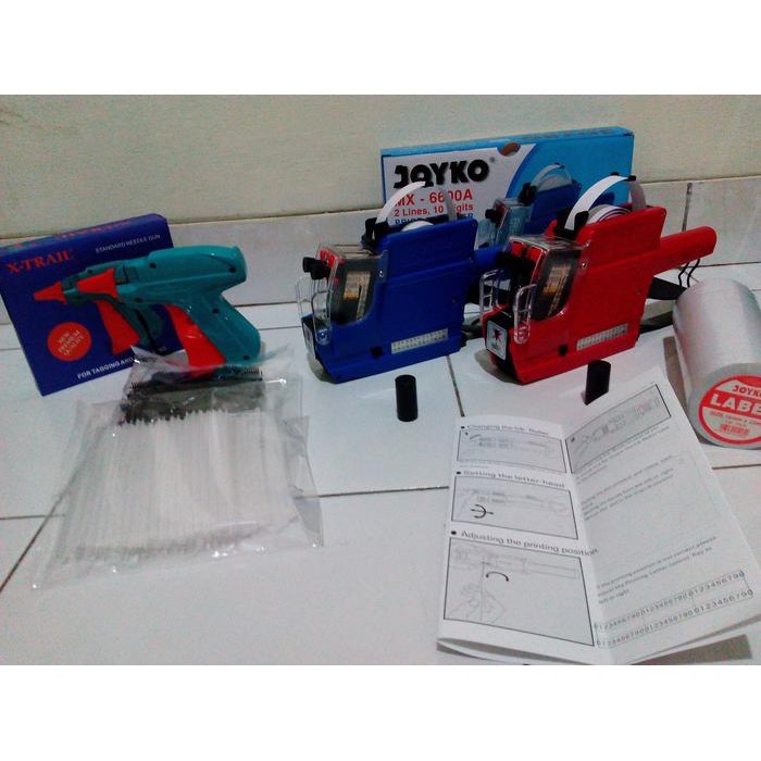 

PAKET TAG GUN (+ ISI 1000X) + PRICE LABELLER 2 BARIS HURUF & ANGKA