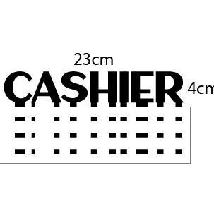

TULISAN CASHIER / PAJANGAN MEJA / SIGN KASIR / TULISAN KASIR