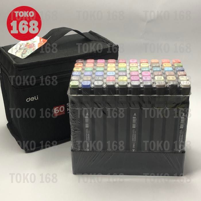 

Bisa Spk! Deli Color Marker /Spidol Warna Dengan Tas 60 Warna 70806-60 (Set)