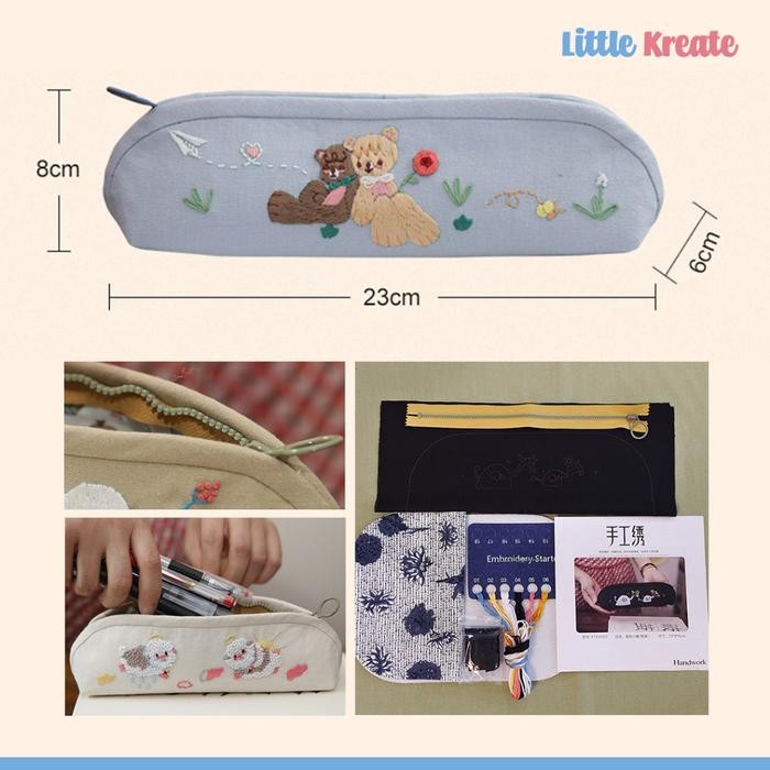 

EG#106 DIY SULAM KOTAK TEMPAT PENSIL - HAND EMBROIDERY PENCIL CASE