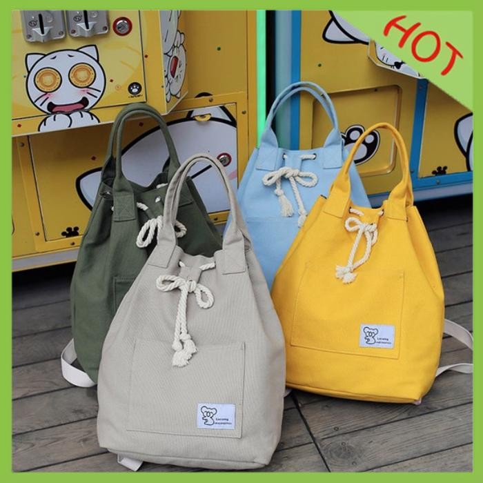 Palomino - Tas Ransel Korea Serut Bag / Tas Backpack Wanita